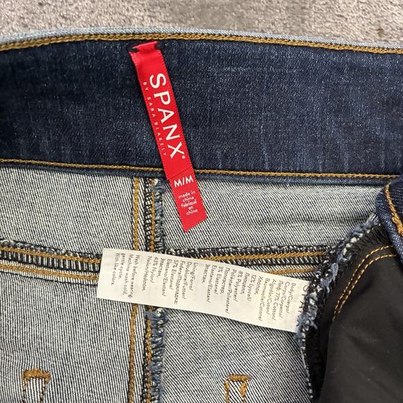 SPANX Jeans Women’s Medium Blue Ankle Skinny Pull On Jegging Stretch Denim Pants - Picture 4 of 12